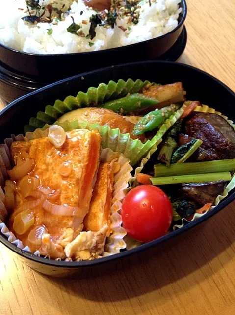 鶏レバーと菜の花炒め弁当|tomoさん