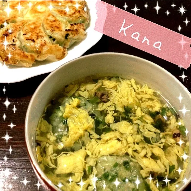 餃子＆中華スープ（餃子団子）|香奈さん