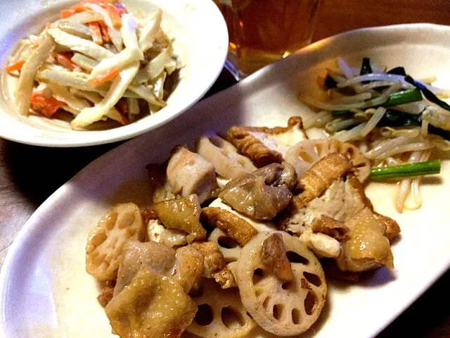 鶏肉のくわ焼きとゴボウサラダ|いちこさん