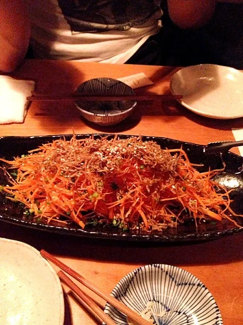 Snapdishの料理写真:Carrot and crisp young sardine salad|ryosuke annoさん