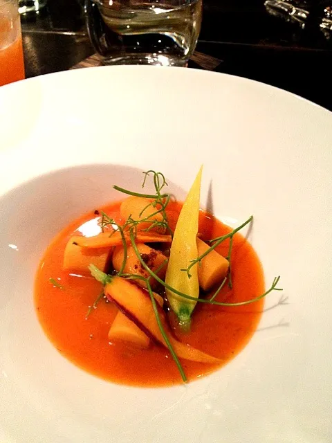 Sweet pumpkin gnocchi, carrot soup|ryosuke annoさん