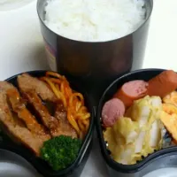 Snapdishの料理写真:ハンバーグ弁当♪|ダイアナさん