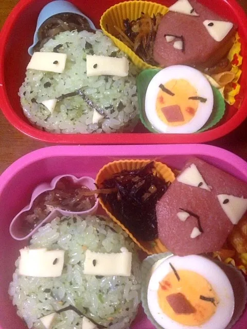 Snapdishの料理写真:幼稚園お弁当 2/1⁂小鬼トリオ⁂|5児のママさん