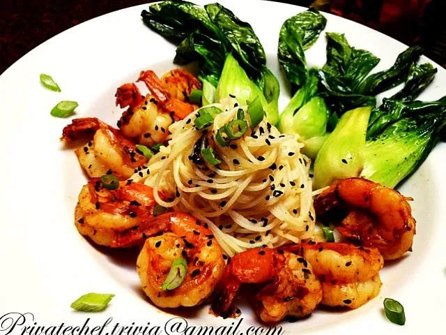 Thia Shrimp, Rice Spaghetti and Bok Choy ✨Inspired by Chef Rikk|Taste-New Americanさん