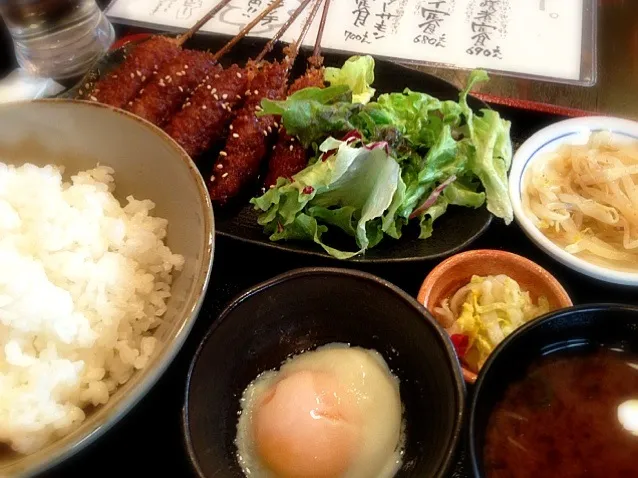 どて串カツ定食。おみそのくにのひとだもの。|liccaさん