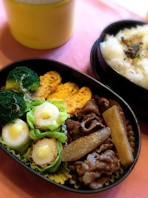 牛肉と長芋、ゴボウの生姜煮弁当|tomoさん