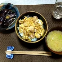 親子丼とナスのおひたし|yamaponchさん