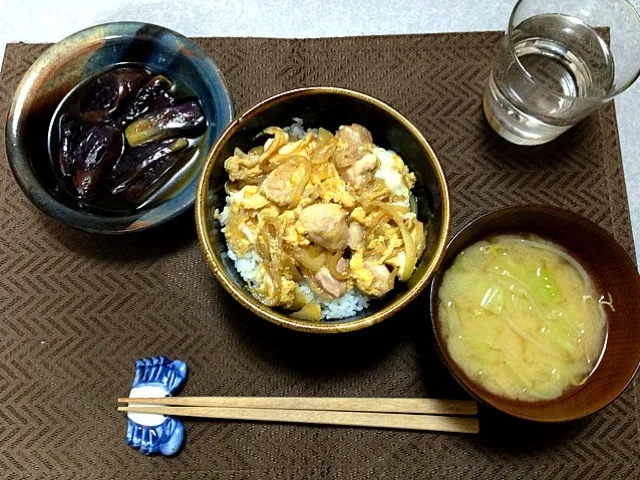 親子丼とナスのおひたし|yamaponchさん