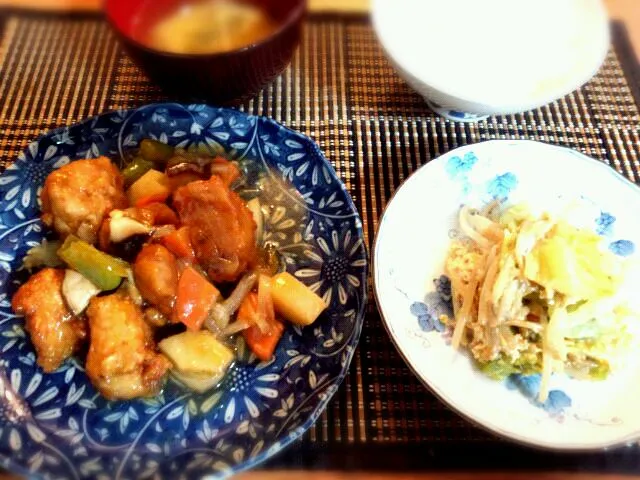 手作り鶏肉の甘酢あんかけ定食|Ryouri　Sukiさん