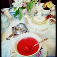 Snapdishの料理写真:stawberry and kiwi tea|powerさん