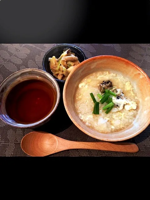 昨晩の鮟鱇鍋でお雑炊朝ごはん|きむらゆりかさん