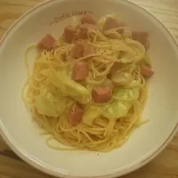 キャベツとスパムのペペロンチーノ|山下幸枝さん