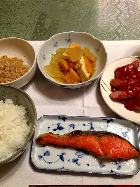 Snapdishの料理写真:朝ごはんか夜ご飯かわかんないご飯になっちゃったww笑|ちぃさん