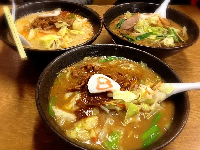 もつ煮らーめん、野菜担々麺、コク旨らーめん|がっし〜さん