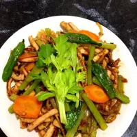 Korean stir-fried squid with celery|lisnianaさん