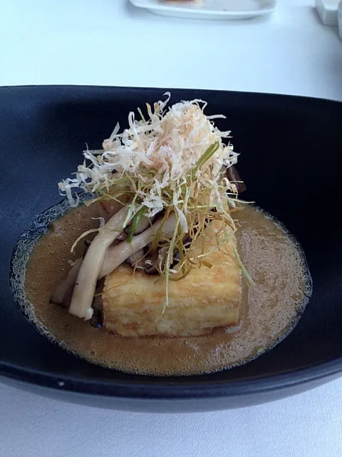 Tofu with foie gras sauce @water librery|sodsai sumさん