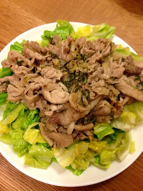 豚塩だれ炒め！|hatabowwyomeさん