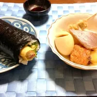 Snapdishの料理写真:おでんと恵方巻♫|かなさん