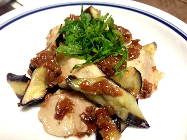 鶏肉と茄子の梅風味蒸し|虎キチ6さん