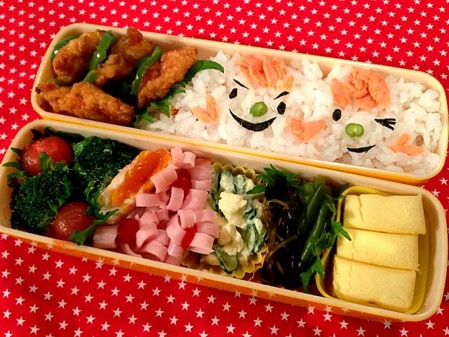 Snapdishの料理写真:HAPPY☆come oooon♪娘弁当|kaoriさん