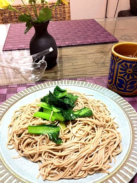 飛魚出し焼き蕎麦。小松菜入り(^_−)−☆|彩さん