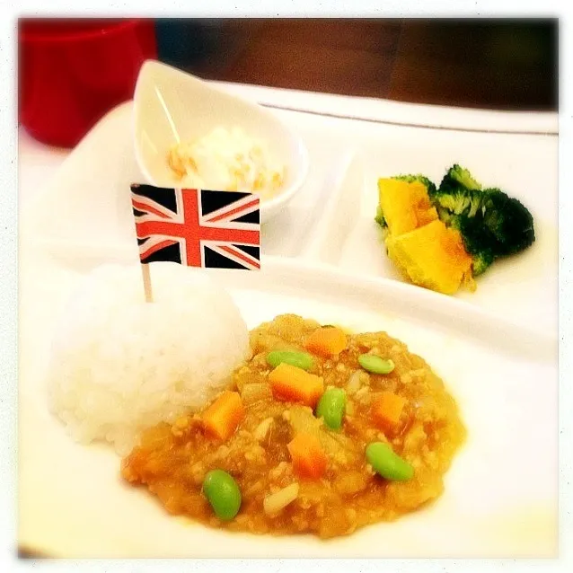 Snapdishの料理写真:【離乳食/1歳0ヶ月】カレーランチ /vegetable curry with rice for babies|ペンギンさん