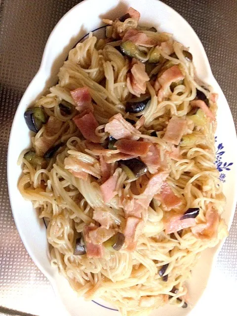 そうめんの和風パスタ風|chisatoさん