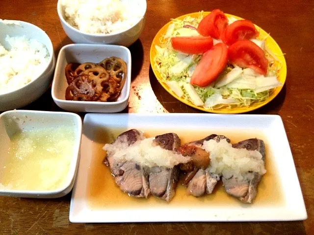 ぶりの煮付け定食|ゆみくろさん