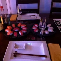 Sushi ( white fish, tuna and salmon nigiri, maki rolls)|cooking...さん