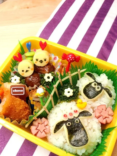 Snapdishの料理写真:ひつじのショーン弁当⭐|ザッキー☆さん