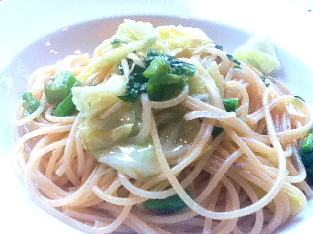 ニンニクと春野菜、アンチョビの塩味パスタ|satoさん