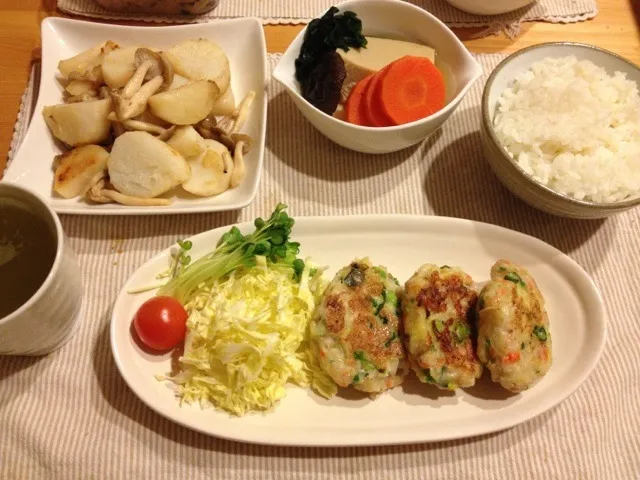 さつま揚げ 高野豆腐の煮物 長芋としめじ炒め おから|あゆみさん