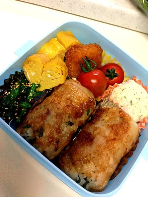 肉巻きおにぎり弁当|りえさん