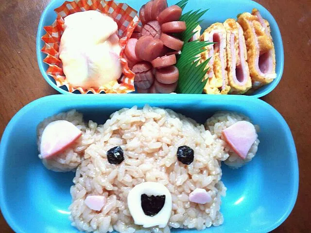 手作り！くまさん弁当|みさん