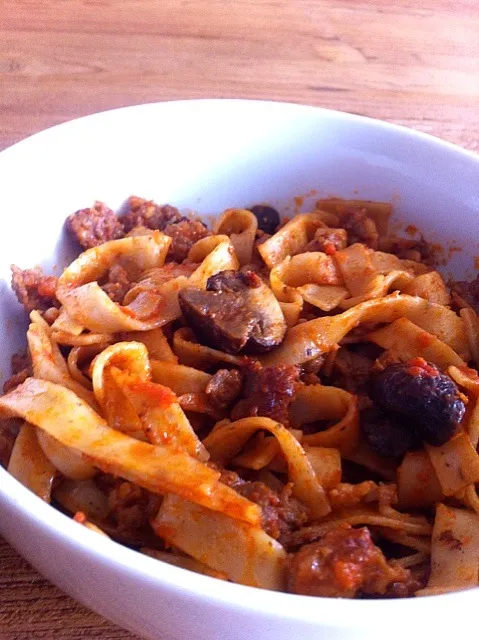 Fettuccine with Sausage and Mushroom Sauce|Andi Gleesonさん