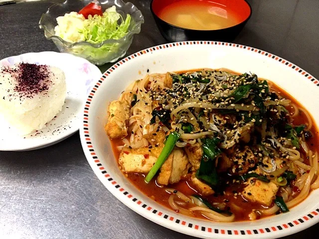 今日の賄いコチュジャンスープのうどん|城ヶ岳360°さん