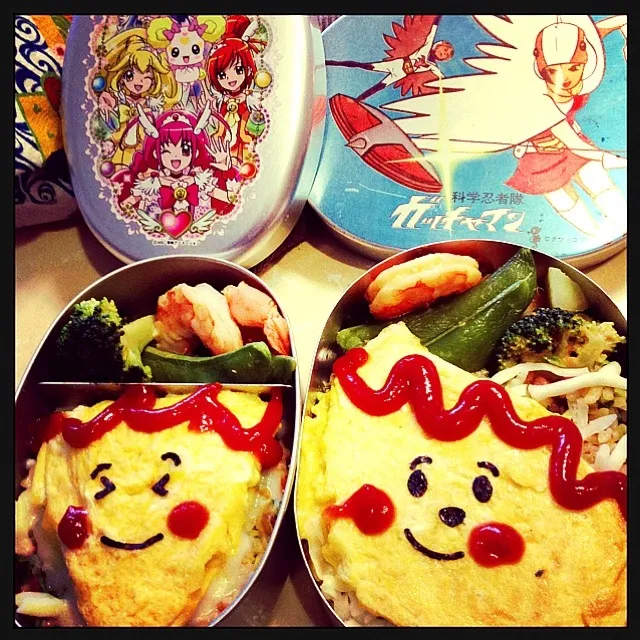 Snapdishの料理写真:チーズオムライス弁当|hamaemmaさん