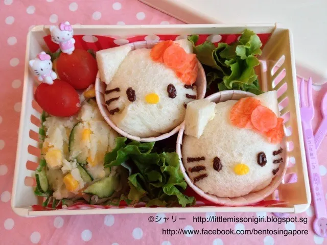 キティのサンドお弁当♡|シャリーさん