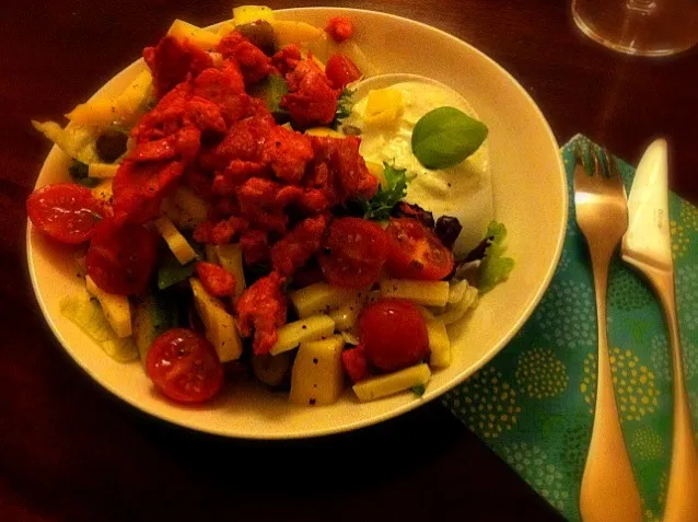 Chicken tandoori salad with mango and avokado|cooking...さん