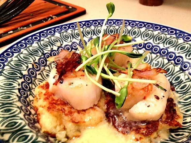 sea scallops, potato latke|Matthew Cashenさん