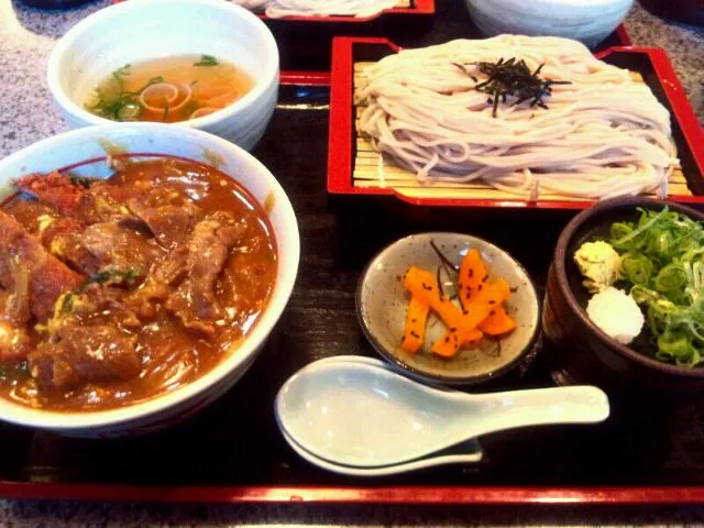 カツカレー丼とざるそば|Masayoさん