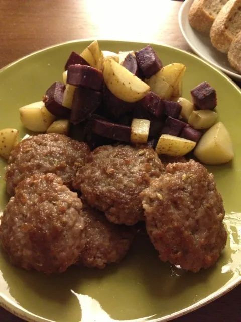 Fennel sausages with two colors of potatoes|Masayo Nさん