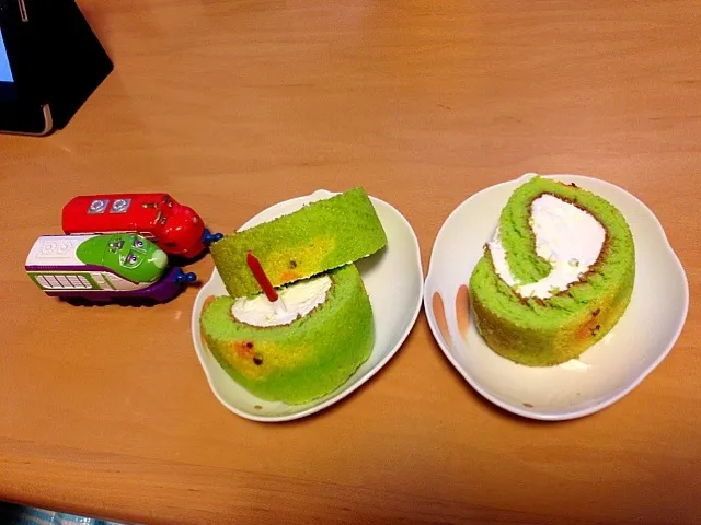 Pandan flavor Swiss roll|Rowen Wongさん