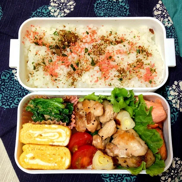 Snapdishの料理写真:2013.2.8☆旦那さん弁当|chisatoさん