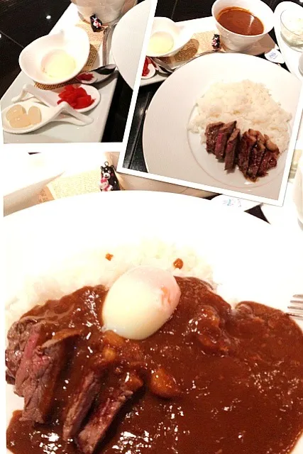 カレーランチ！ステーキと温玉付きで|大阪カレー部長さん