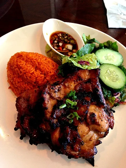 BBQ Hibachi Grilled Chicken Plate with Red Rice|yukさん