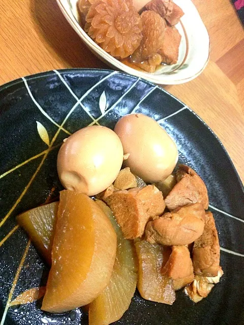 大根と鶏の煮物|休日限定ままさん