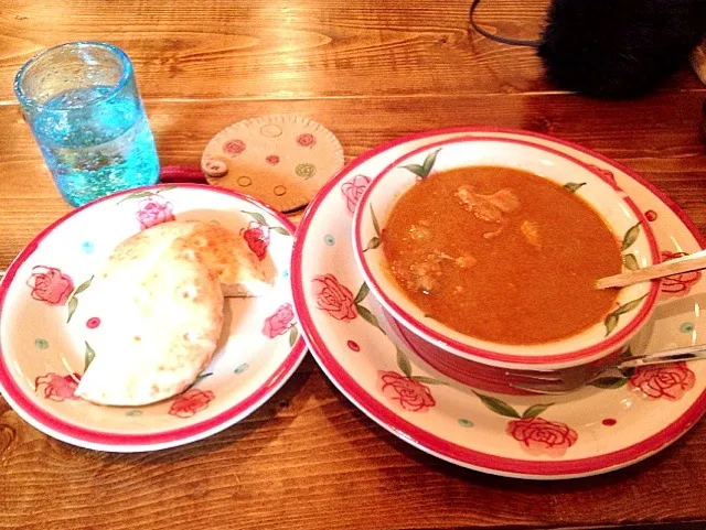 チキンカレーとフォカッチャ|taさん