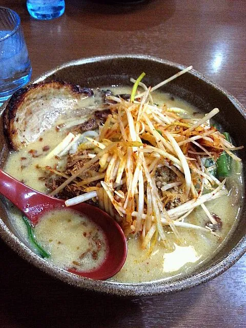 Snapdishの料理写真:信州味噌肉ねぎラーメン|フッチーさん