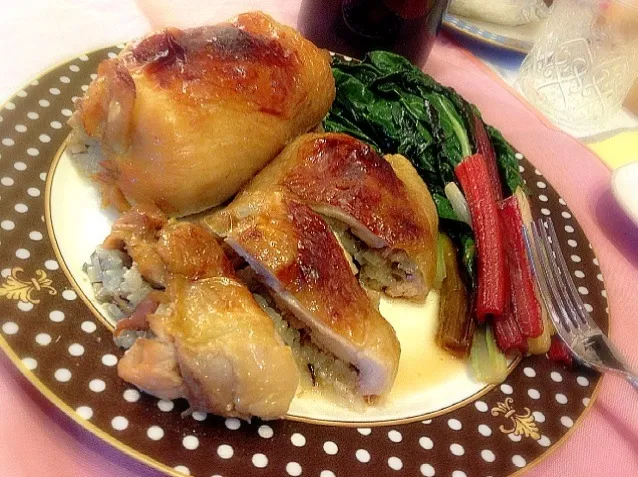 Snapdishの料理写真:もち米の包み鳥もものオーブン焼き🐔🐔|zhangxiaojunさん